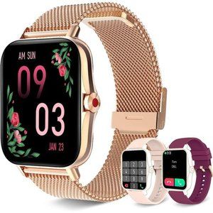 Smart Watch for Women(Call Receive/Dial), Fitness Tracker Waterproof Smartwatch